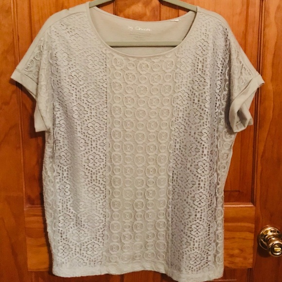 green knit cropped cardigan